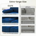 thumbnail image 5 of Magic Home 138.6" Modular Sectional Sofa with Movable Ottomans, Modern Flannel Fabric Deep Seat L-Shaped Cloud Couches Blue Couch for Living Room, Apartment, Office, 5-Seat, Blue, 5 of 10