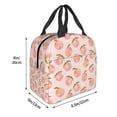 thumbnail image 3 of Fotbe Peach With Leaves Bolsa Térmica con Estampado y Forro de Aluminio Grueso Bolsa de Almuerzo con Bolsillo Frontal para Hombres y Mujeres, Ideal para Trabajo, Escuela, 3 of 8
