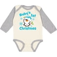 thumbnail image 3 of Inktastic Baby's 1st Christmas with Cute Penguin and Snowflakes Boys or Girls Long Sleeve Baby Bodysuit, 3 of 5