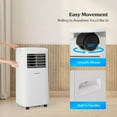 thumbnail image 4 of Matladin WiFi Enabled Smart 8000 BTU Portable Air Conditioner with Remote & APP Control, 3-in-1 Cooler, Dehumidifier & Fan, Powerful Room Mobile AC Unit with Rolling Wheels & Easy Installation Kit, 4 of 7