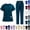#01 Turquoise, variant on Stretch Scrubs for Women Set Multi-Pocket V-Neck Short Sleeve Top and Drawstring Cargo Uniform Pant - Medical Nursing Set, #01 Dark Gray, L