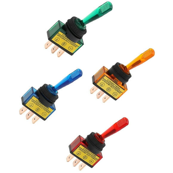 Guardoinrt 4Pcs Durable Compatible 4Pcs 12V DC 20A Toggle Switch RV Experience Versatile 1Set
