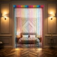 thumbnail image 7 of 2 Pack Glitter String Curtains 39x79 Inch Fringe Panels Room Divider Fly Screen for Home Décor Door Windows Wedding Party Hotel Living Room Doorways Restaurant, 7 of 7
