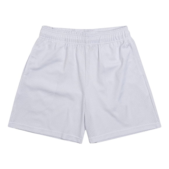 LMKIHUSA Elastic Waist Shorts Men's Quick Dry Lightweight Shorts Workout Gym Running Shorts Lounge Summer 2025 Shorts Loose Fit Soft Shorts White,S