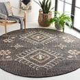 thumbnail image 2 of SAFAVIEH Kilim Lisette Tribal Area Rug, Black/Ivory, 5' x 5' Round, 2 of 9