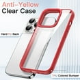 thumbnail image 3 of JETech Case for iPhone 14 Pro Max 6.7-Inch, Shockproof Phone Bumper Cover, Solid Color Matte TPU Frame, Anti-Scratch Clear Back (Red), 3 of 6