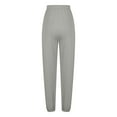 thumbnail image 6 of Fartey Solid Color Sweatpants for Women 2025 Fall Fleece Elastic High Waisted Jogger Pants Soft Comfy Drawstring Cinch Bottom Sweatpant with Pockets Gray M, 6 of 9