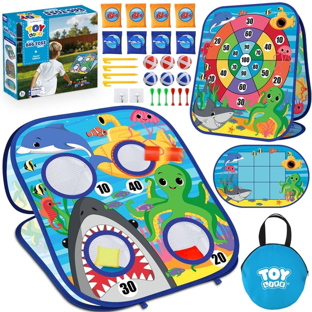 Juego de lanzamiento de pufs, juguete con diseño de Life Shark para niños de 3 a 8 años