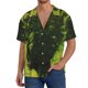 thumbnail image 1 of Fotbe Screaming Horror Art Camisa Estampada de Manga Corta para Hombre, Casual de Verano, Estilo Playero, Sin Arrugas-Small, 1 of 5