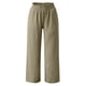 thumbnail image 4 of Pantalones de seda helada de cintura alta con estampado de hojas de loto para mujer - Tejido arrugado, cintura media, bolsillos, estilo informal, para todas las estaciones, tallas S-XXL, 4 of 6