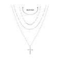thumbnail image 3 of Necklaces for Women Women Jewelry Elegant Pendant Necklace For Women Silver Three Layer Necklace Female Collarbone Chain Necklace For Women, 3 of 5