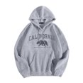 thumbnail image 1 of WEAIXIMIUNG Sweat à Capuche Décontracté pour Femmes Col Rond avec Poche Imprimé Lettre Anglaise, 1 of 3