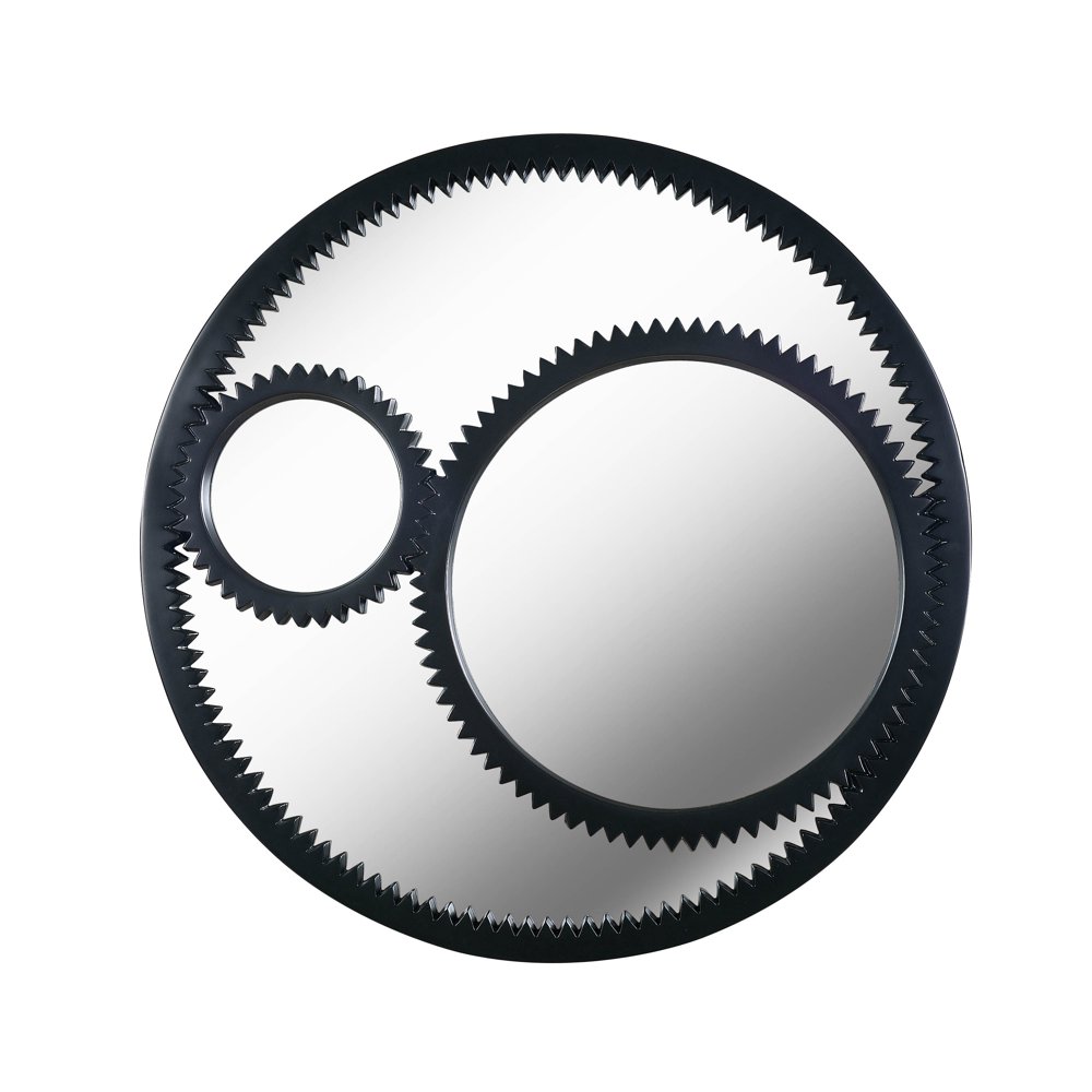 Gear 34" Wall Mirror Black