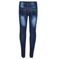thumbnail image 3 of uublik Ripped Jeans for Boys Girls Pull on Basic Stretch Skinny Denim Jeans Dark Blue, Size 3-14, 3 of 4