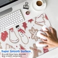 thumbnail image 4 of Long Mouse Pads for Desk,White Christmas Cookie Pattern Desk Mats on Top Of Desks, Desk Mouse Pad Extra Large with 3mm Non-Slip Base and Stitched Edge for Gaming,Office,Work,Home 31.5x11.8in, 4 of 5