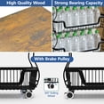 thumbnail image 5 of HaiCube 3-Tier Metal Wire Rolling Cart with Wheels, Stackable Storage Organizer Cart with Top Shelf for Pantry, Kitchen Fruit Snack Book Storage Rack, 5 of 9