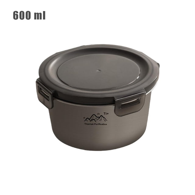 Daily Mix Store Boîte à Lunch de Camping en Titane 1200 ml - Marmite Ultralégère pour la Randonnée avec Couvercle Hermétique, Compatible avec Réchaud et Réchaud de Camping pour la Cuisine en Plein Air, la Randonnée et l'Alpinisme