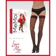 thumbnail image 5 of LoveMoi Women's All My Love Heart Sheer Thigh High Stockings - Womens - Female, S-M, Black-Red, 5 of 7
