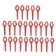 thumbnail image 1 of 25 Pcs Lawn Mower Plastic Blade High Strength ABS Plastic Lawn Trimmer Grass Cutter Tool Replacement Blades Red, 1 of 5