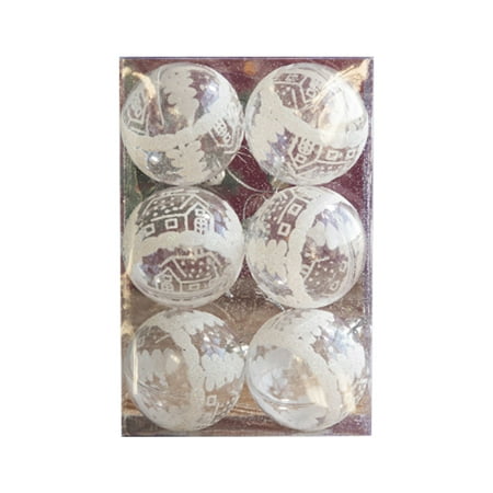 

Decorative Christmas Tree Pendants 6pcs/box Hanging Christmas Ball Pendant