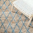 thumbnail image 6 of SAFAVIEH Natural Fiber Ingram Geometric Area Rug, Natural/Navy, 6' x 6' Square, 6 of 8