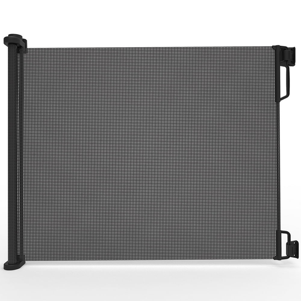 Perma Outdoor Retractable Gate, Extra Wide 71 in, Black