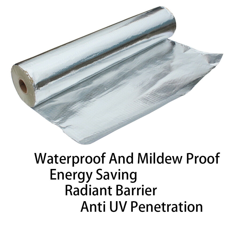 1000sqft Radiant Vapor Barrier Attic Foil White Reflective Solid Insulation 20" 