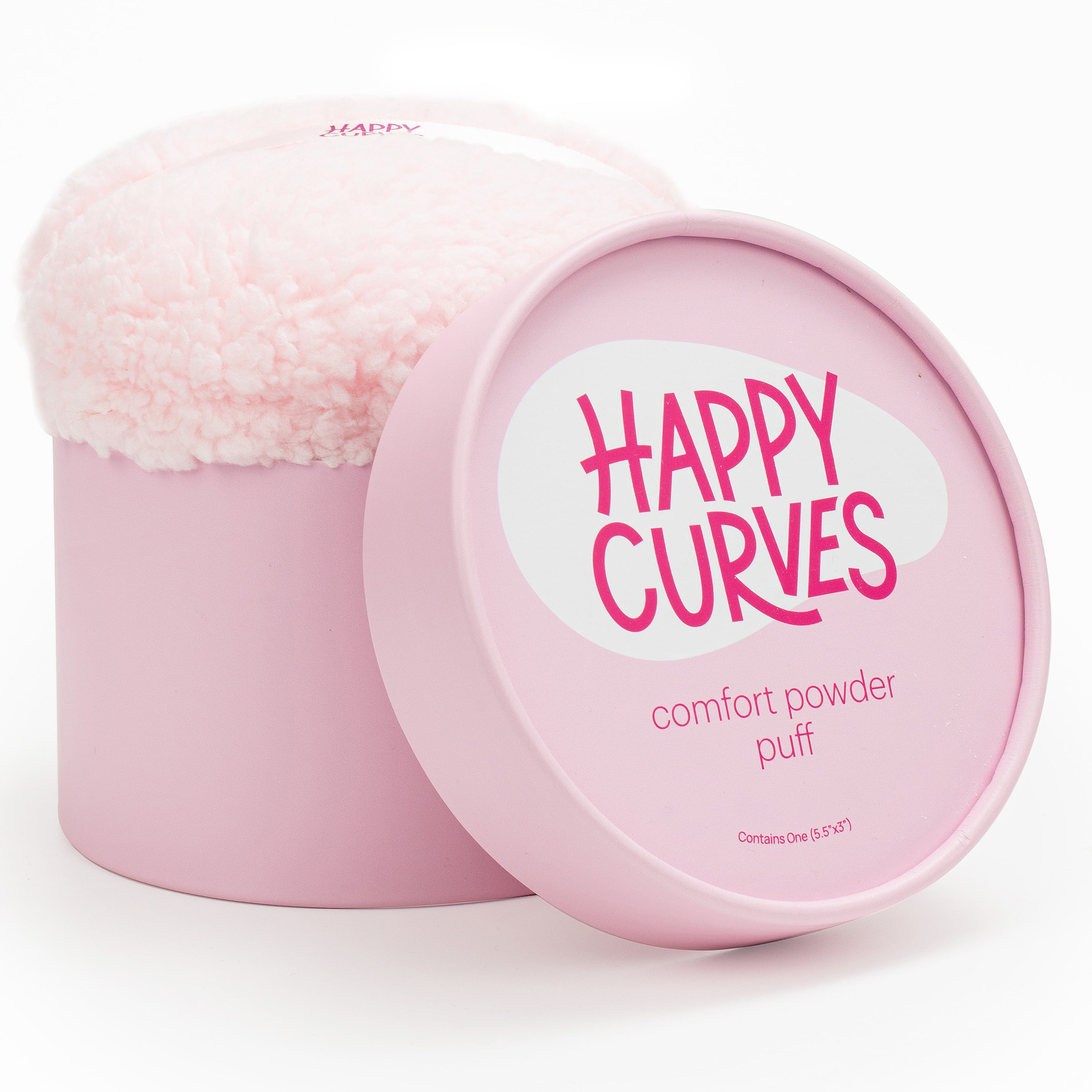 (2 pack) Happy Curves Dusting Powder Body Applicator Puff for Women
