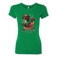 thumbnail image 2 of If It's Not a Dachshund It's Just a Dog Gift | Womens Dog Lover Slim Fit Junior Tee, Kelly, X-Large, 2 of 3