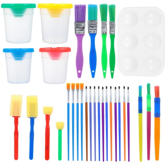 HOMEMAXS  Paint Crafts Painting Set Easy to Clean Brushes Children Art Supplies