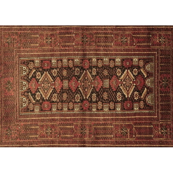 Ahgly Company Indoor Rectangle Persian Brown Traditional Area Rugs, 4' x 6'