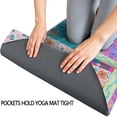thumbnail image 3 of Bohemian Pioneer Flower Patchwork Hot Yoga Mat Towel Non Slip for Hot Yoga - Quick-Drying Yoga Mat Cover with 4 Corner Pockets with Travel Bag - Hot Yoga Towel Non Slip 70"x26", 3 of 6