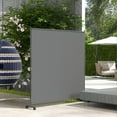 thumbnail image 3 of Séparateur d'Intimité Extérieur Gris Foncé avec Roues - Acier et Polyester / 72 Pouces L x 11.8 Pouces L x 71.3 Pouces H / Patio, Balcon, Espace de Jardin / Conception Mobile et Stable, 3 of 7