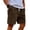 Brown, variant on Men's Corduroy Shorts with Elastic Drawstring Waist and Side Pockets Featuring Casual Loose Fit Brown L