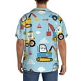 thumbnail image 5 of Sigee Building Truck Print Men's Shirts Casual Button Down Short Sleeve Summer Beach Shirt Hawaiian Vacation Shirts Tee Shirt-Small, 5 of 7