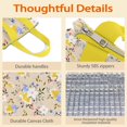 thumbnail image 4 of Pioneer Flower Floral Print Pattern Insulated Lunch Bag for Women & Adults,Large Portable Soft Cooler Lunch Bag,Thermal Food Storage Tote with Pearl Cotton,8.66L,8.75x5.75x9.5 Inch, 4 of 6