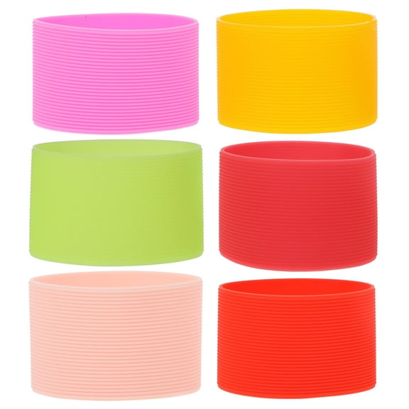 OATIPHO Back to School Infant Bottle Sleeve Silicone 6Pcs Anti-Breakage Protection