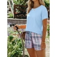 thumbnail image 4 of Avidlove Women's Pajama Set Shorts Sleepwear Short Sleeve Tops with Pjs Shorts Nightwear, 4 of 7