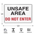 thumbnail image 2 of Unsafe Area Do Not Enter Sign Warning Tin Sign Warning Metal Sign Vintage Sign Wall Decor for Home Farm Bar Coffee Shop Club Decoration 8x12 Inch, 2 of 7