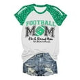 thumbnail image 4 of Women Game Day Tee Funny Football Glitter Print T-Shirt Casual Short Sleeve Tops 2025 Squad Sport Season Tops, 4 of 5