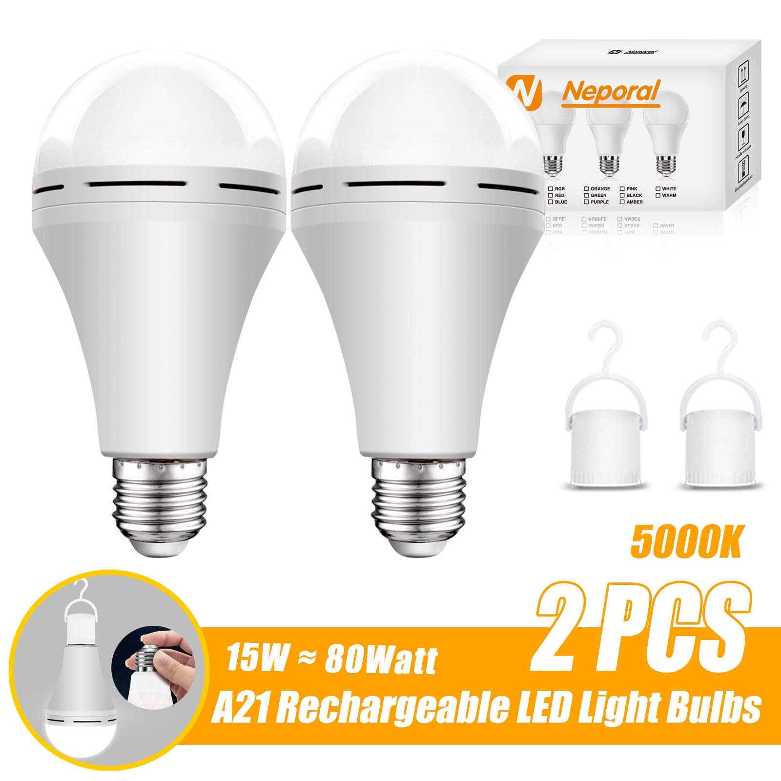 Neporal rechargeable light bulbs Clearance