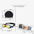 thumbnail image 2 of 4pcs Swimming Goggles Set Anti-Fog Adjustable Swimming Goggles Earplug Nose Clip, 2 of 2