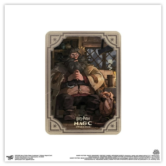 Gallery Pops Harry Potter Magic Awakened - Rubeus Hagrid Card Wall Art, Unframed Version, 12" x 12"