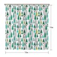 thumbnail image 5 of Green Christmas Tree Pattern Shower Curtain 72"x72" ,Bathroom Decorative Shower Curtains Set with 12 Hooks,Modern Waterproof Washable Shower Curtain, 5 of 6