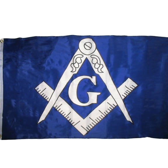 3x5 Blue and White Masonic Lodge Mason Flag 3'x5' Freemason Banner Grommets