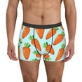 thumbnail image 2 of Goofa Cartoon Carrot Printed Men's Boxer Briefs Underwear, Moisture-Wicking Underwear, Trunk,Soft and Breathable Cotton Underwear-, 2 of 9