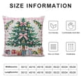 thumbnail image 6 of Acheng Christmas Pillow Covers Set of 2,Nutcracker Christmas Tree Snowflake Hello Winter Decorative Throw Pillows Decoration Holiday Party Pink Cushion Case for Home Couch Sofa White, 6 of 6