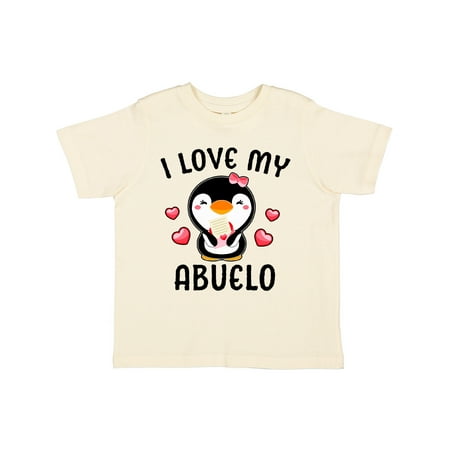 

Inktastic I Love My Abuelo with Cute Penguin and Hearts Gift Toddler Toddler Girl T-Shirt