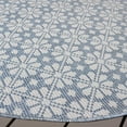 thumbnail image 4 of SAFAVIEH Martha Stewart Hampton Diamond Indoor/Outdoor Area Rug, Navy/Ivory, 6'5" x 6'5" Round, 4 of 7