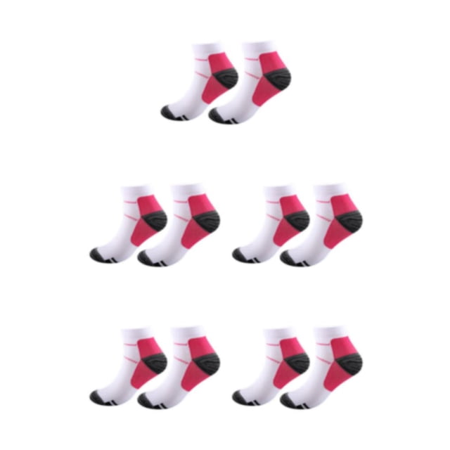 Wweixi 2piece Relieve Foot Fatigue Compression Socks For Greater Comfortable To Wear Ankles Socks rose red S/M 5Set
